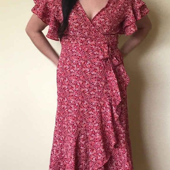 Max studio floral wrap dress misa style NWT - Picture 6 of 9
